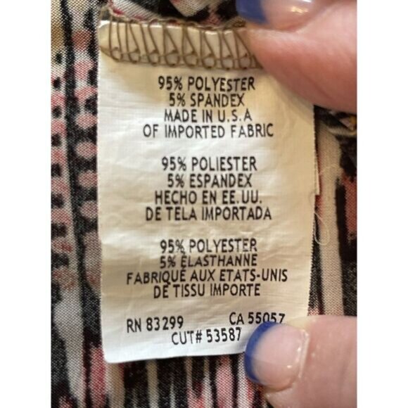 Tiana B Dress 20w  Metallic Gold Chevron Colorful Boho Scoop Neckline Fall Color - Picture 6 of 6